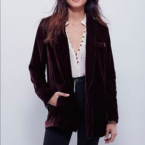 Free People Yesterday’s Muse Velvet Jacket